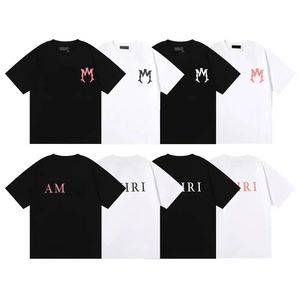 Designer Tide Men's T Shirts Top Chest Letter Laminated Print Short Sleeve High Street Loose Oversize Casual T-shirt 100% Pure Cotton Tops for Men and Women luxury