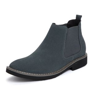 Botlar Erkekler Asansör Ayakkabı Yüksekliği Botlar İş İşi Formal Aşınma Yükseltme İnatını Artırma 6cm Slipon Süet ayak bileği Boot Chelsea Boots