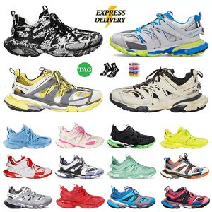 Track 3 3.0 Designer Shoes Tracks Homens Mulheres Corredores Preto Branco Roxo Sapatos Plate-Forme Triple S Rosa Verde Paris Velho Pai Treinadores de Luxo Dhgates Sneakers