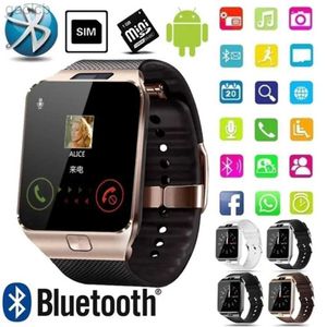 Armbandsur DZ09 Professional Smart Watch 2G Sim TF Camera Waterproof Wrist Watch GSM Telefon stor kapacitet Sim SMS för Android för telefon 24319