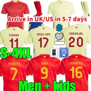 Spanien 24 25 Soccer Jersey Morata Ferran Asensio 2024 Euro Cup Spanish National Team Football Shirt 2025 Men Kids Kit Set Home Away Camisetas Espana Rodri Olmo 736