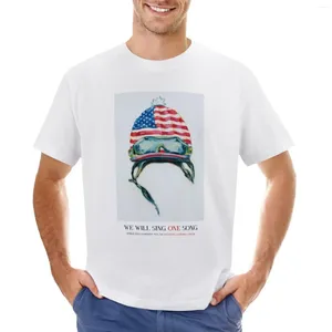 Męskie topy czołgowe będziemy śpiewać jedną piosenkę - plakat T -shirt letnie ubrania Funnys Vintage T koszule dla męskich pakiet