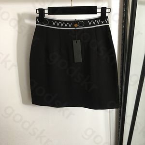 Mode Kurze Taille Rock Frauen Designer Brief Druck Mini Rock Lässige Sexyness EINE Linie Kleid Halb Rock