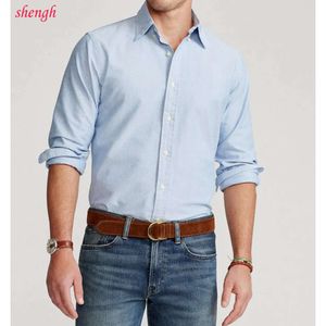 Shengh01 Dress Shirts Mens Designer Business Fashion Fasual Shirt Men Men Slim Fit Women Women Małe koń