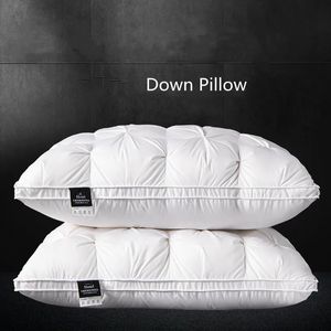 Highend down comfortable pillow el style core cotton white goose 3dimensional cervical 240304