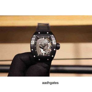 الساعات ميكانيكا الفاخرة ريشا رجال wristwatch رجال الساعات رأس الحصان الحركة الميكانيكية Swing 28800 شريط السيليكون 45 ملم سميكة 12 مم 904 refin