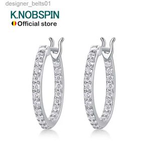 Stud Knobspin 2mm D Färg Moissanite örhänge S925 Silverpläterat 18K Vitt guld med GRA -certifikat Bröllopshoppörhängen för Womenc24319