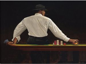 High quality Brent Lynch Paintings artwork Reproduction Winning Hand Figure oil painting canvas Handmade Wall decor2268403