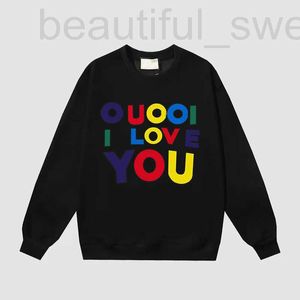 Men's Hoodies & Sweatshirts designer sweater love&heart A woman lover cardigan knit v round neck high collar fashion letter white black long sleeve clothing pullover OV