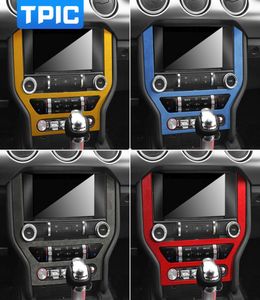 Alcantara Tyg Wrap Leather Car Central Control Panel ABS COVER Interiör Gjutning Trim för Ford Mustang 20152019 Tillbehör5965492