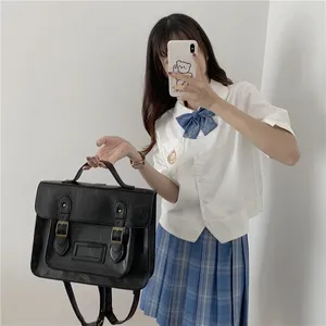 Totes gotiska lolita jk enhetlig väska harajuku kvinna flicka punk spets kors axelväskor handväska y2k crossbody transparent tote 2024