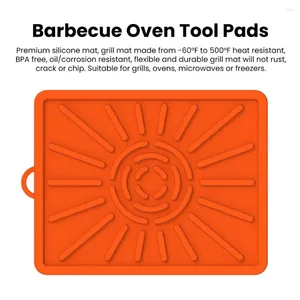 Tools Grill Side Shelf Silicone Mat Heat-resistant For Outdoor Bbq Griddle Kitchen Counter Anti-slip Prep Oil