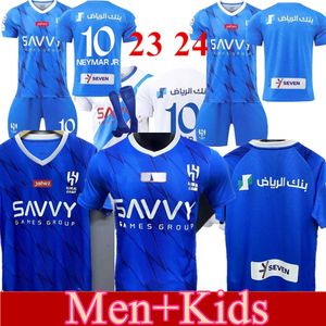 2023 2024ニューリヤドニュームーンフットボールシャツロナウドアウェイNo. 10 Neymarジャージ23 24 Ronaldo Martinez Konan Vincent Men and Kids Football Shirt