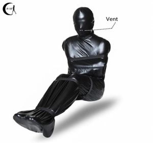 Men039s rozciąganie pvc body z rękawami penisa seksowne otwarte oko Pvc Wetlook skóra lateksu erotyczne gejowskie fetysze cost7238805