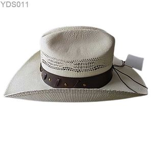 Wide Brim Hats Bucket White large brim sun hat fashionable with metal badge belt fisherman picnic casual 240319