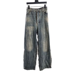 Pantaloni taglie forti da uomo 2024ss Cimosa non lavata Jeans denim grezzo da uomo Indaco di alta qualità Piccola quantità Prezzo all'ingrosso Stile giapponese Cotone Giappone ROSSO 3Ft65