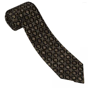 Bow Ties Custom Fleur-De-Lys Tie Flower Pattern Neck Cool Fashion Collar Adult Leisure Necktie Accessories