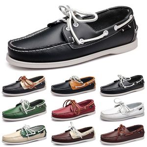 Mens Casual Shoes Black Leisures Silvers Taupe DLives Brown Grey Red Green Walking Low Soft Multis Leather Men Sneakers Outdoor Trainers Boat Shoes Breattable AA015