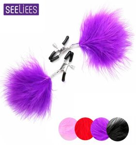 Seeliees BDSM PIERSKIE Purple Bell erotyczne sutki seksowne fetysz akcesoria sutkowe zaciski pinzas pezones para gier RT01 S106745750