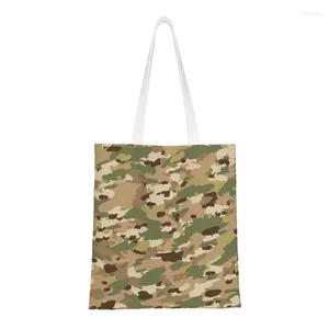 Borse per la spesa Multicam motivo mimetico Borsa per la spesa con stampa personalizzata Shopper in tela Borsa a tracolla Tote dell'esercito militare Borsa mimetica