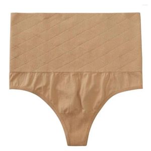 Calcinha feminina cintura alta moldar barriga controle tanga shapewear para mulheres cor sólida corpo shaper roupa interior