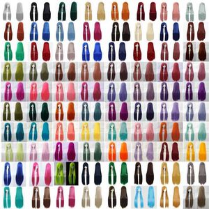 Synthetic Wigs Lace Wigs 100Cm Long Staight Cosplay Wig Heat Resistant Synthetic Hair Anime Party wigs 42 color Colourful 240328 240327
