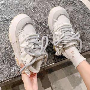 Ins tagram Academy style Platform Niche trend breathable retro sports casual bread shoes for Girls Thick soled Board Shoes
