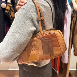 Cross-border Wholesale Fashion Brand Handbags New Product Popular on the Fashionable Color Contrast Splicing Small Briefcase Dign Single Shoulder Crossbody Bag