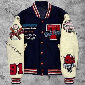 Tasarımcı Moda Klasik Varsity Ceket Erkek Ceketler Sıradan Çift Beyzbol Kilpisi Ceket Gevşek Nakış Sonbahar Kış Vintage Deri Ceket Anime Ceketler 837