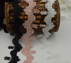 S 14yards White Black Rubber Red Farterfly Venise Lace Trim 45cm Craft Sewing6528290