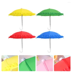 Parasol 4 szt. Udekoruj koronkowe zabawki parasol akcesoria dla niemowląt Mini Sun Iron Solid Kolor