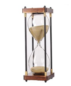 Andra klocktillbehör 30 minuter timglas sandtimer för köksskola modern trä timme glas sandglass klocktimers hem5289116