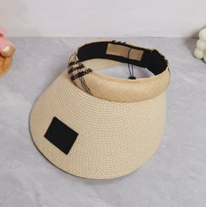 Designer caps Visors Summer New Straw Hat Women's Open Top Sunshade Headless Sunscreen Outdoor Leisure Sun hats