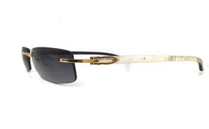 Okulary przeciwsłoneczne charakterystyczne marka projektant okularów przeciwsłonecznych Męskie okulary drewniane ramy biały czarny bawole bawole okulary przeciwsłoneczne drewniane okulary1313481