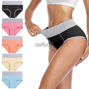 Women's Panties XXXL 4XL 5XL Plus Size Women Panties High Waist Color Patchwork Female Underwear Brief Lingerie Calzones Mujer 240319