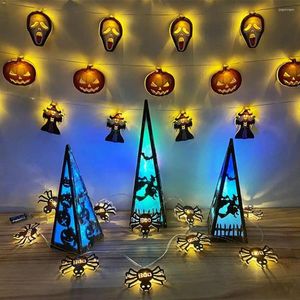 Strängar 2m 10 LED pumpa ljus halloween tema diy happy party rekvisita lampor sträng rum dekor