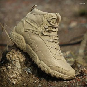 Fitness Shoes Low Top Combat Training Tactical Military Boots Men Women Outdoor Hiking Climbing Sports Light Breathable Desert Sneakers