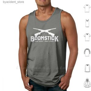 Men's Tank Tops Boomstick Est.1300ad Tank Tops DIY Print 80s Army Of Darkness Awesome Boomstick Bruce Campbell Gun Movie S Mart L240319