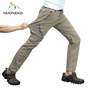 Roupas nuoneko Stretch Ponts de caminhada masculino esportes ao ar livre de trekking de montanhas respiráveis Ciclismo de calça de água rápida à prova d'água pn12