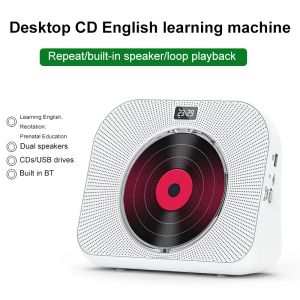 Speakers Wall Mounted CD Player Bluetooth Speaker Hifi Music Player Portable CD Players with IR Remote Control FM Radio UDisk 3.5mm AUX