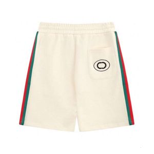 2024SS Designer Shorts Männer Strandhosen Sommer gerade atmungsaktive Shorts Baumwollstrick Jogginghose Herren Damen Modebrief Stickhose Übergroße Hose