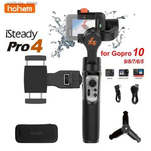 Stabilizers hohem isteady pro 4アクションカメラカメラユニバーサルジョイント3軸ハンドヘルドスタビライザーは11/10/9/8/7 insta360に適しています。