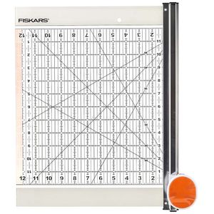 Fiskars Rotationslineal-Kombination zum Stoffschneiden, 12 Zoll x 12 Zoll, transparent