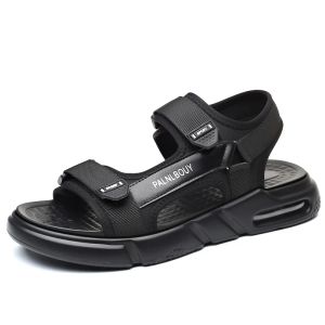 Stövlar herrsandaler 2022 Summer Beach Sandaler Herr Mans mans casual läder sandal öppna skor för män som fiskar ny modesport slitage luft