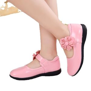 Кожаные туфли NK для девочек, весна-осень 2024, новые черные туфли принцессы на мягкой подошве для детей среднего и большого размера, корейское издание, студенческая обувь GG