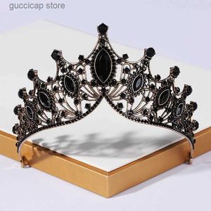 Diademi Itacazzo Copricapo da sposa Diademi da sposa da donna in stile barocco di colore nero Y240319