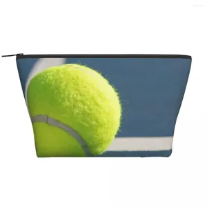 Kozmetik Çantalar Tenis Ball On Line Trapezoidal Taşınabilir Makya