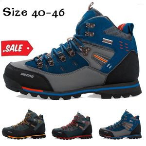 Fitness Shoes Waterproof Hiking Outdoor Trekking Boots Men Winter Mountain Climbing Mountaineering Camping Fashion Casual Snow