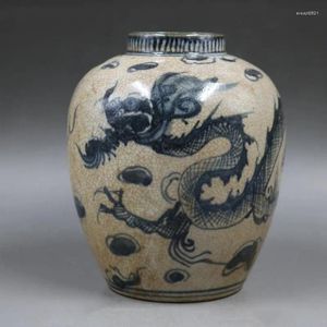 Garrafas abrindo azul e padrão porcelana porcelana cerâmica pote jarro vaso