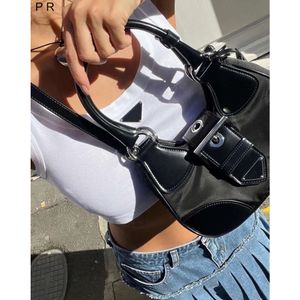 Borsa da donna di design Negozio % 60 Vendita al dettaglio all'ingrosso Spedizione gratuita Nuovo prodotto Popolare alla moda e con borsa a tracolla portatile in nylon scuro a contrasto